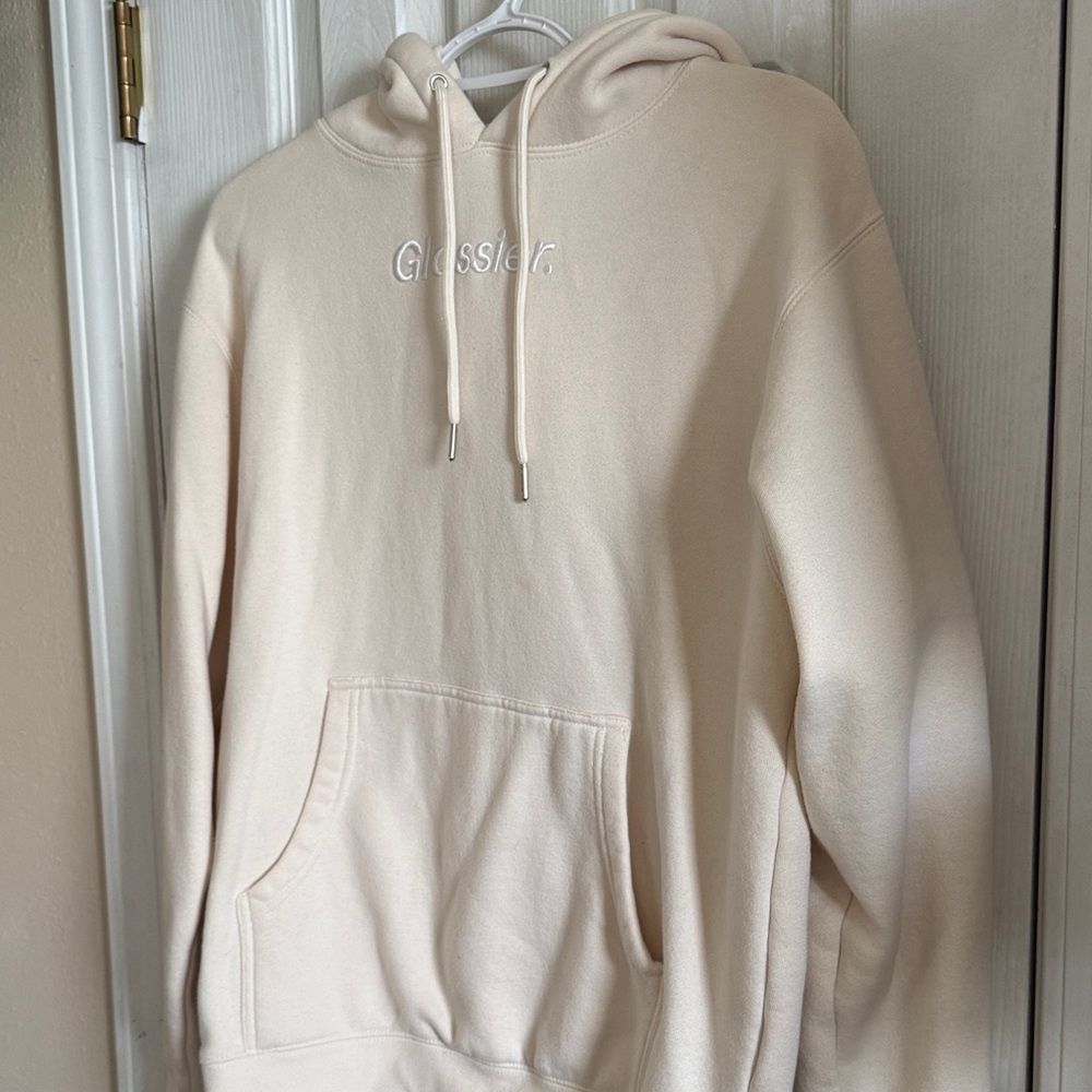 Glossier Cream Hoodie for Women